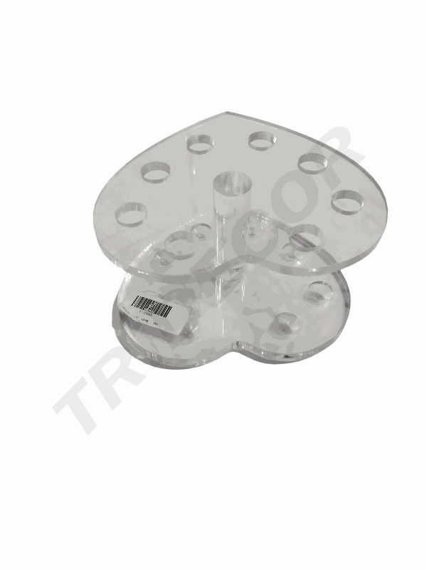 Expositor Acrilico Para Pluma De Maquillaje Forma De Corazón