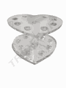 Expositor Acrilico Para Pluma De Maquillaje Forma De Corazón