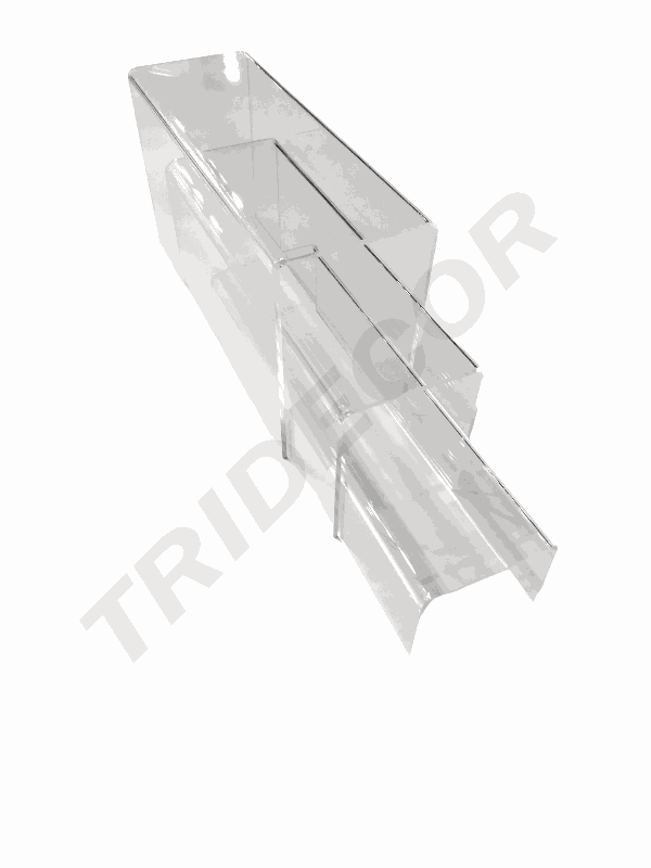 Expositor Rectangular de Metacrilato Forma 'U' de 3 Alturas