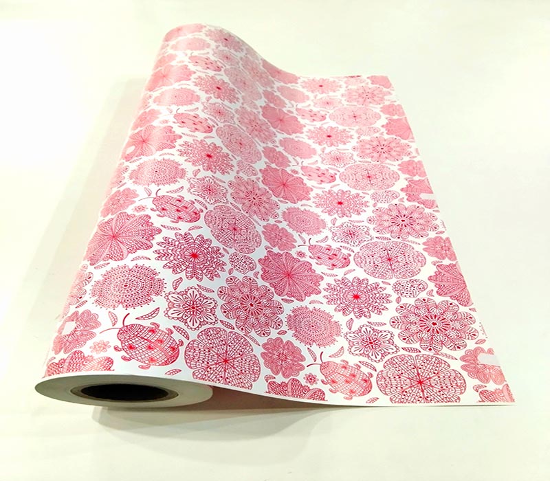 Papel de Envoltura de Mandalas Rojas 62 cm