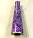 Papel de regalo morado con espirales 62 cm