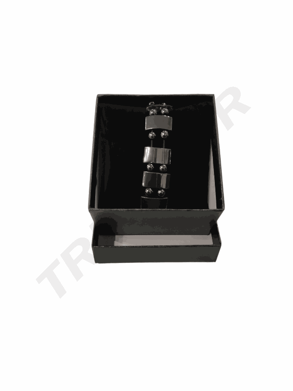 Cajita Joyería Negro 8.5X9X5.5cm 12unidades/Paq 