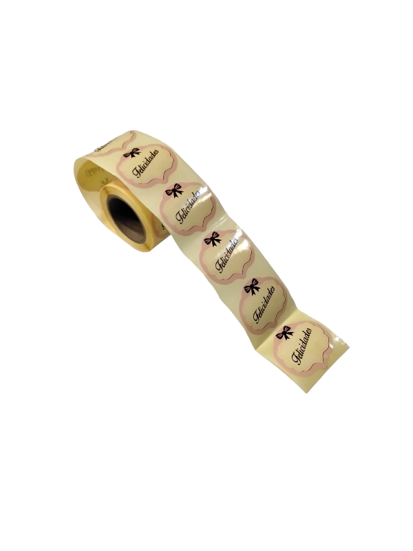 014056-Etiquetas-“Felicidades”-Blanco/Rosa-250-unidades-tridecor