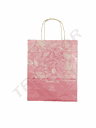 Bolsa Papel Roja Con Hojas Doradas 25 Unidades