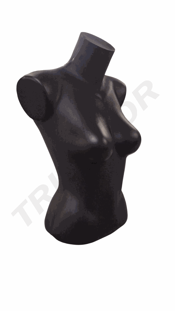 Busto De Mujer En Plástico Negro