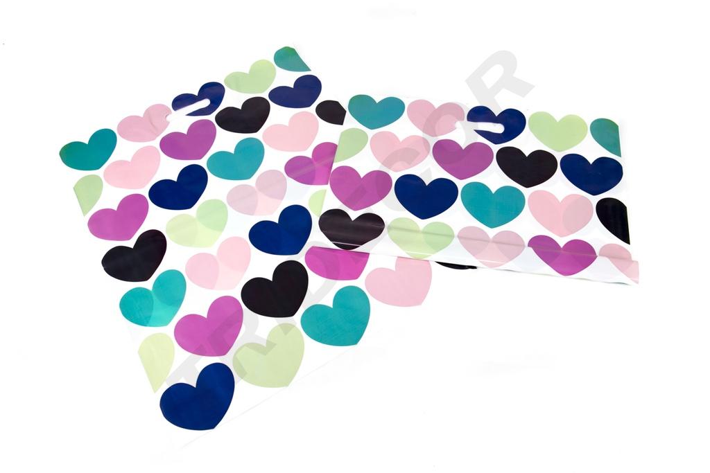 Bolsas de plástico 40x50 cm estampado corazones 100 unidades