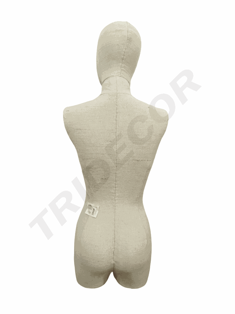 Busto Mujer Tela Saco Con Cabeza Sin Brazo Y Sin Base