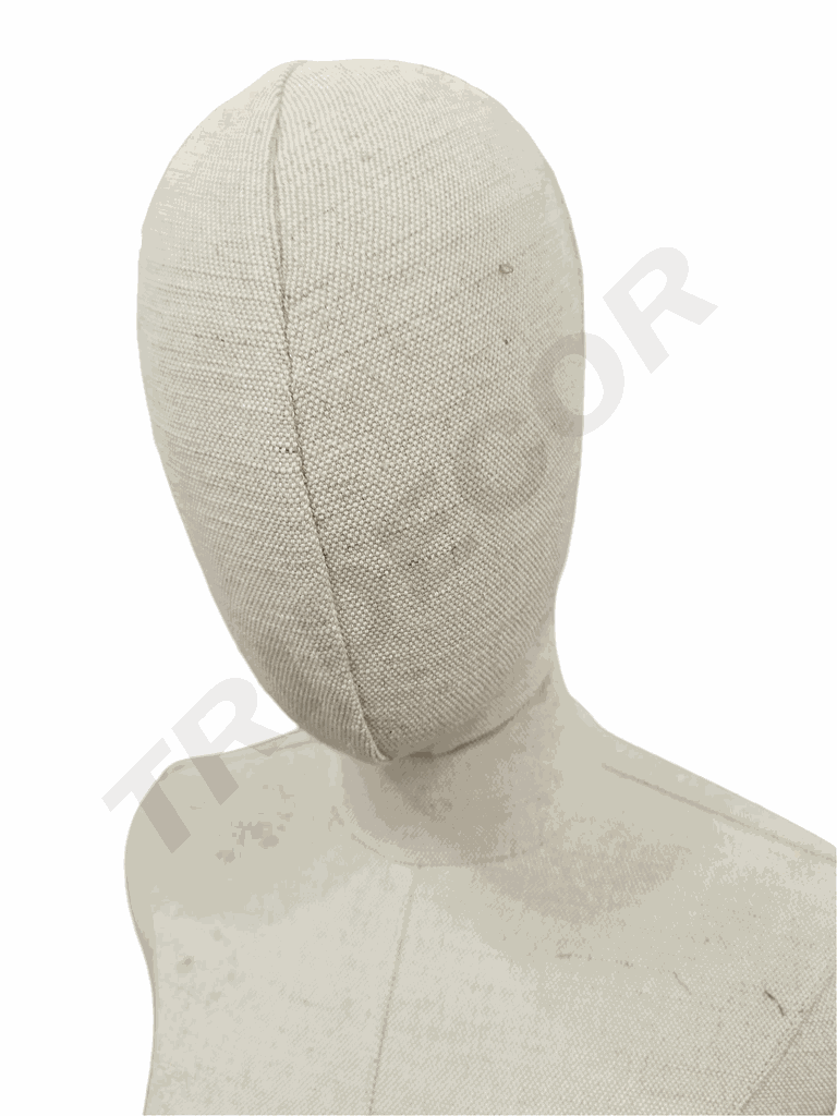 Busto Mujer Tela Saco Con Cabeza Sin Brazo Y Sin Base