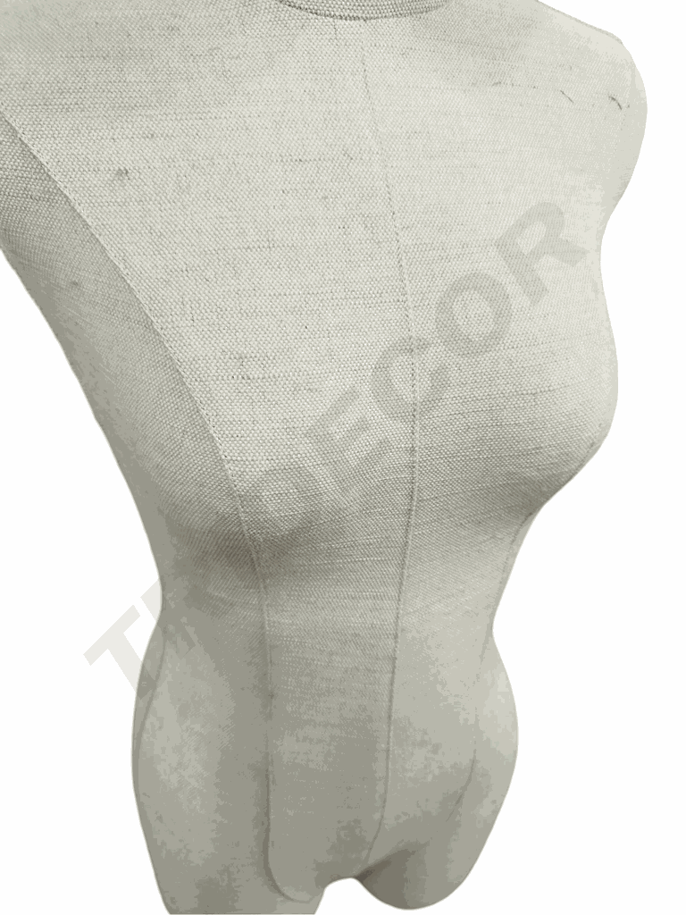 Busto Mujer Tela Saco Con Cabeza Sin Brazo Y Sin Base