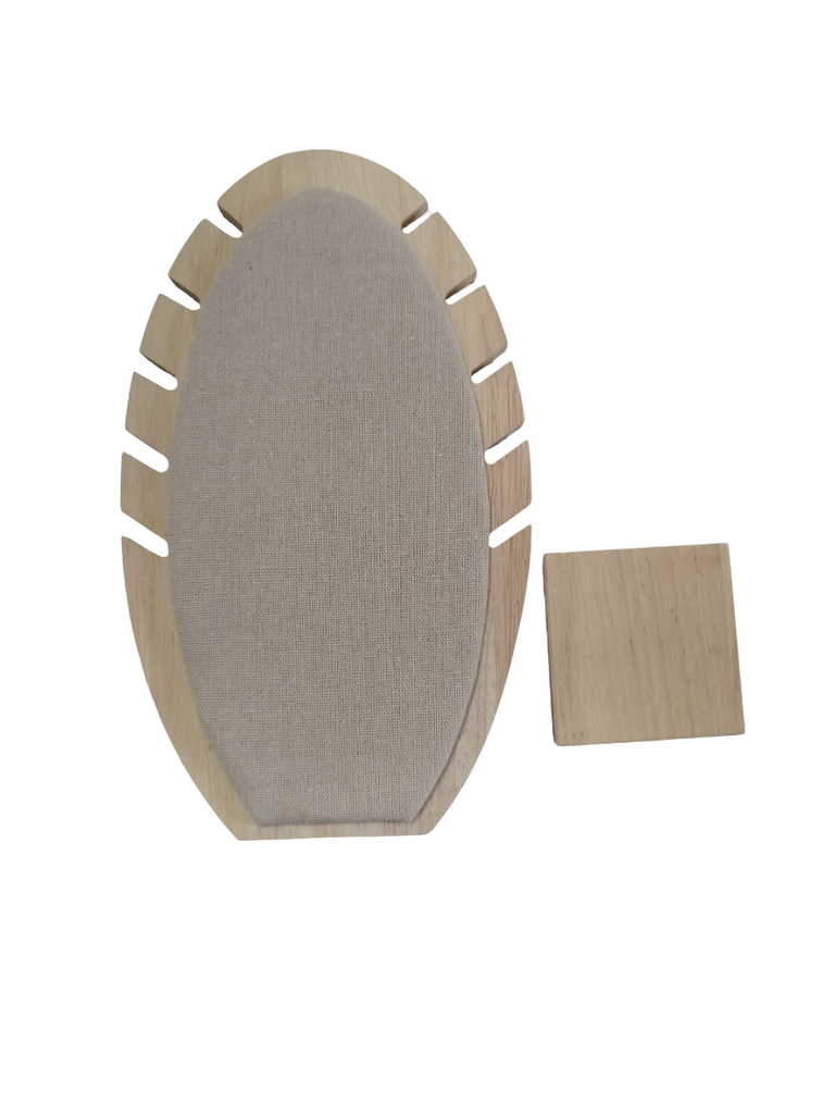 Expositor Joyería Lino Con Madera