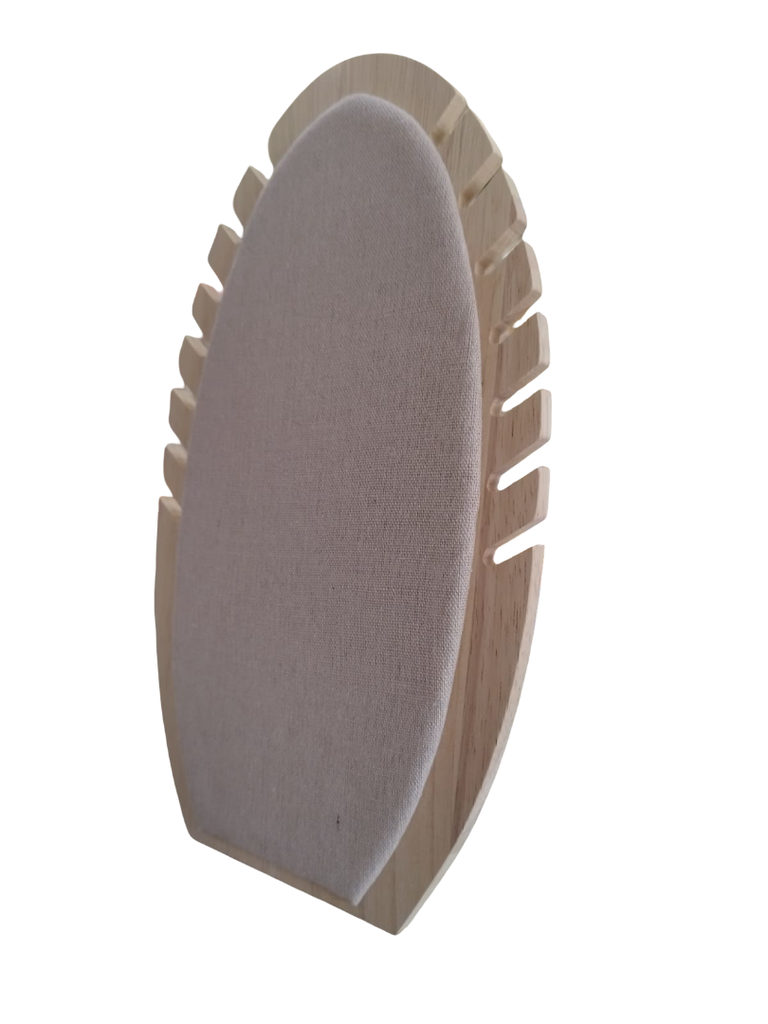 Expositor Para Collar Madera Y Lino