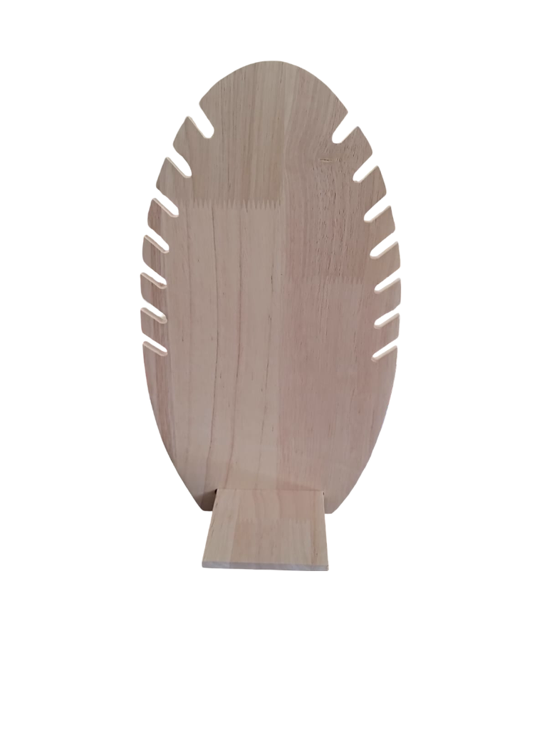 Expositor Para Collar Madera Y Lino