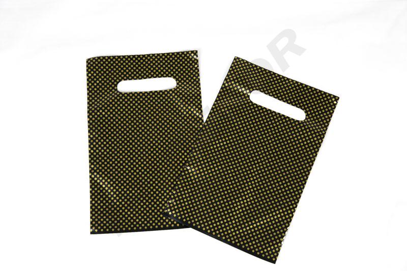 010073-Bolsas-de-plástico-asa-troquelada-16-x-25-cm-puntos-dorados-tridecor