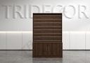 0273000-Expositor-gondola-con-mueble-roble-brone-k090-tridecor