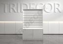 0273000-Expositor-gondola-con-mueble-blanco-tridecor