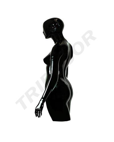 040342-Maniqui-busto-de-mujer-negro-brillo-con-cabeza-y-brazos-tridecor 2