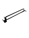  Doble Gancho Con Portaprecio Negro para Tubo 25cm 6mm