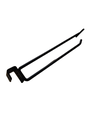 Doble Gancho Con Portaprecio Negro para Tubo 25cm 6mm