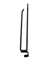  Doble Gancho Con Portaprecio Negro para Tubo 25cm 6mm