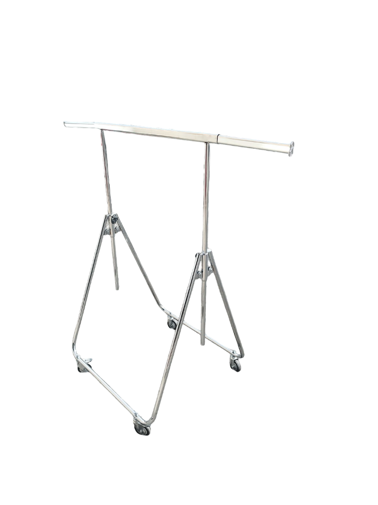 Perchero Con Ruedas Plegable Regulable Cromado 150X50X200Cm
