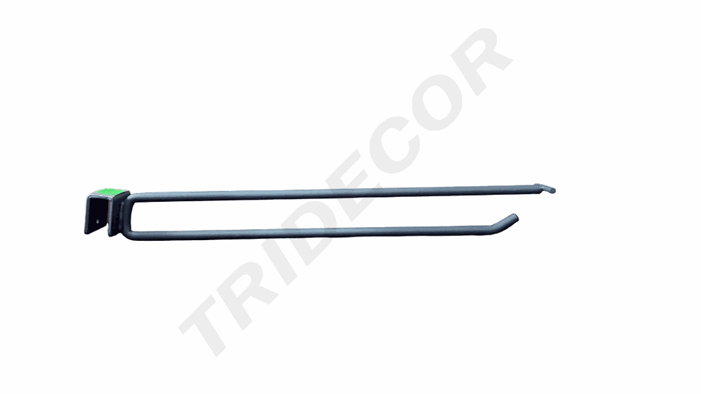 Gancho Gris Para Tubo Rectangular 35Cm 8Mm