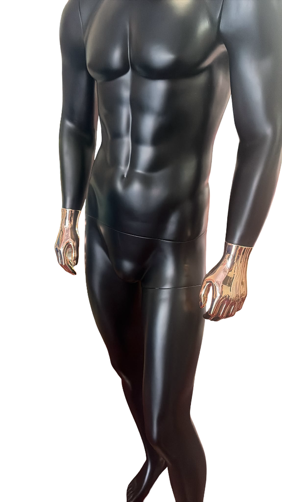 MANIQUIN HOMBRE CABEZA METAL ROSA COLOR NEGRO MATE AB-61