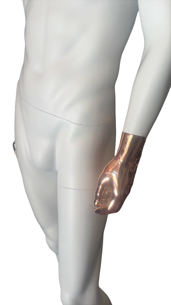 MANIQUIN HOMBRE CABEZA METAL ROSA COLOR BLANCO MATE AMX-3