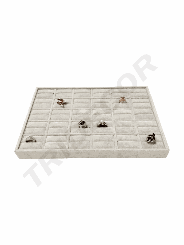Bandeja Lisa para 30 Anillos -- Terc.Gris