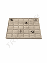 bandeja beige 30 complementos 5*6位海绵插戒盘白麻 BANDEJA LISA