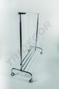Cuier pliabil cu roti 150x50x160 cm crom