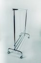 Perchero plegable con ruedas 150x50x160 cm cromo