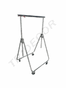 Chrome Adjustable Folding Coat Rack with Wheels 150X50X200cm