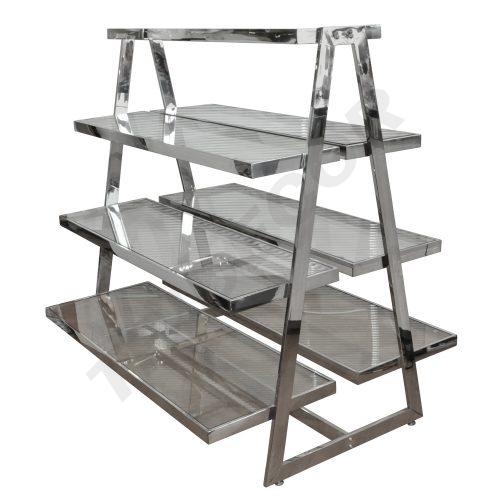 Metal Display Stand with Glass Shelves 044167