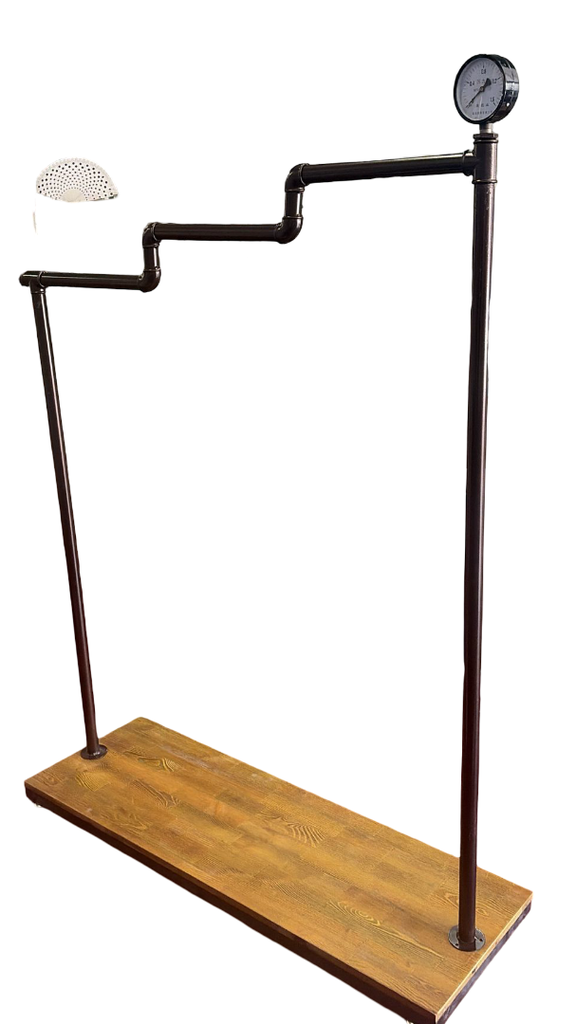 Porte-manteau vintage avec barre supérieure