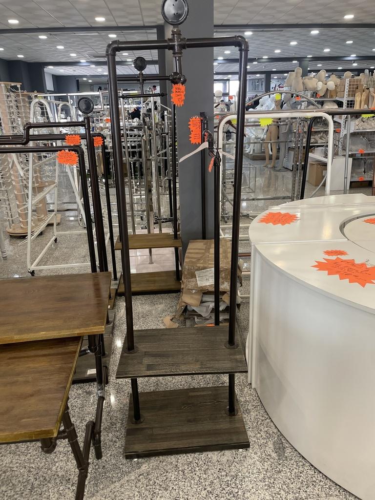 Perchero Vintage Con 2 Baldas Y