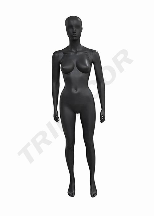 Maniquí Femenino Gris Mate Postura Recta