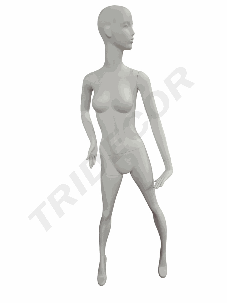 Maniquí De Mujer Blanco Mate Con Rostro