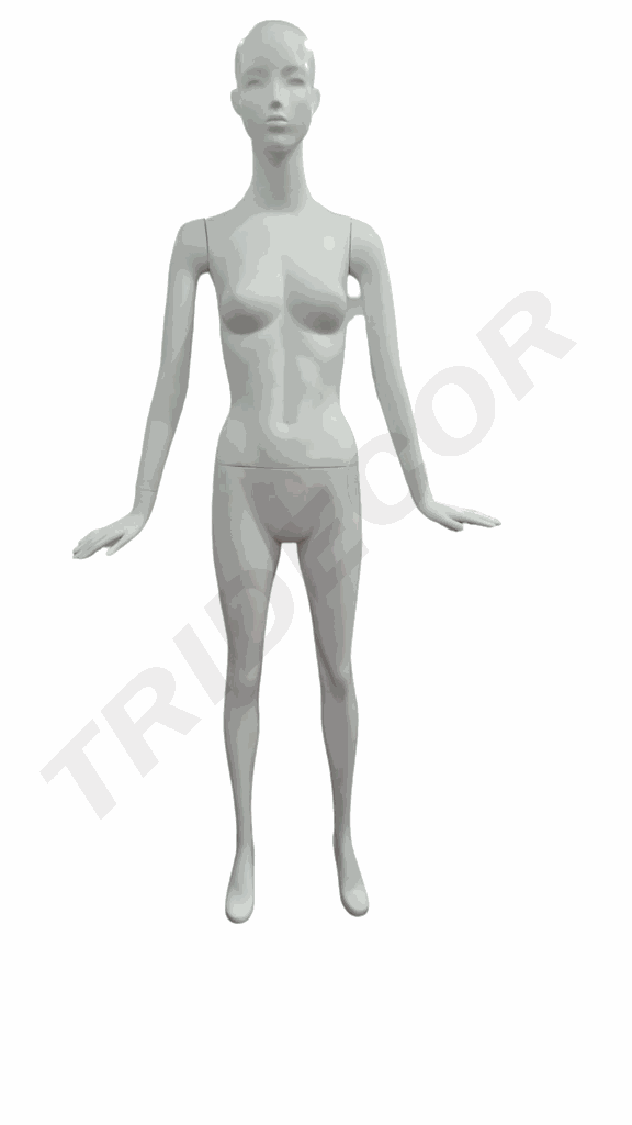 Maniquí De Mujer Color Blanco Postura Recta