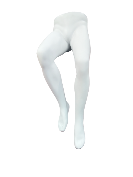 Men's Legs Display for Matte White Pants