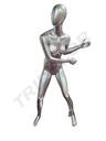 Female Sportsman Mannequin Silver Color