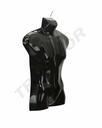 男亮光黑模特片 Silueta Hombre Medio Cuerpo Color Negro