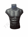 黑色塑料男半身短款  Busto Hombre Color Negro