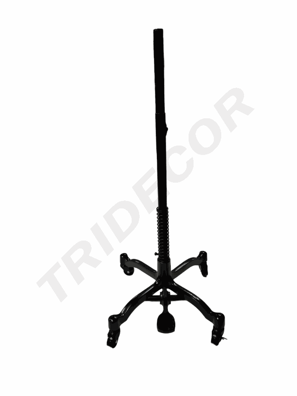 Base de Metal Mate Base Negra Con Ruedas