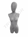 Buste en tissu gris avec tête sans bras