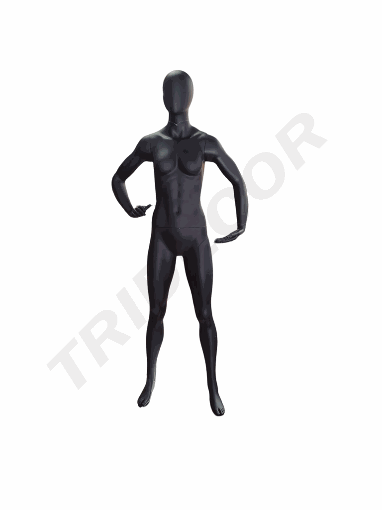 运动亚黑女模带头 Maniqui Mujer Con Cabeza Deportivo Negro Mate