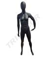 Female Sports Mannequin With Matte Black Head