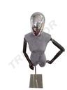 女模灰色 带吸铁石脸 Busto Mujer Lino Gris Con Cabeza Plateada