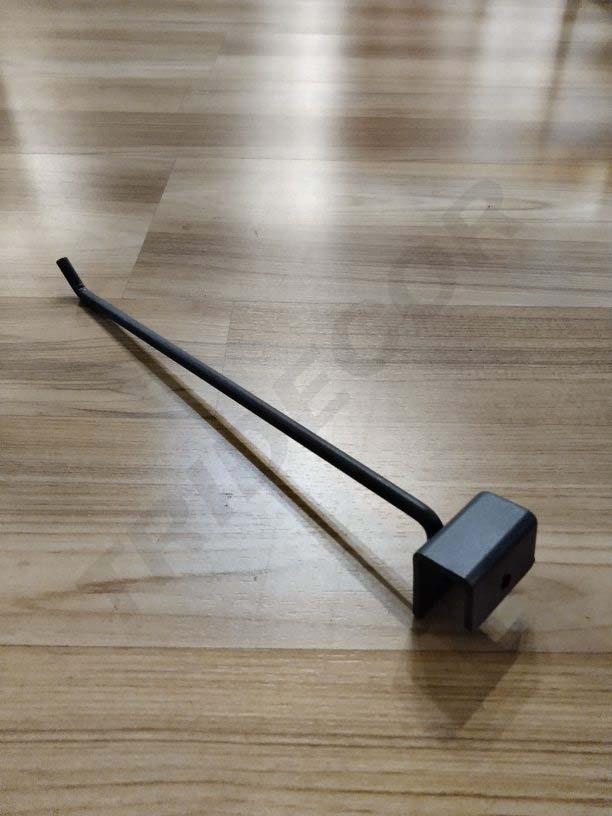 灰色卡扁管钩 Gris Gancho para El Tubo Retan Gula35cm 6mm 200/caja
