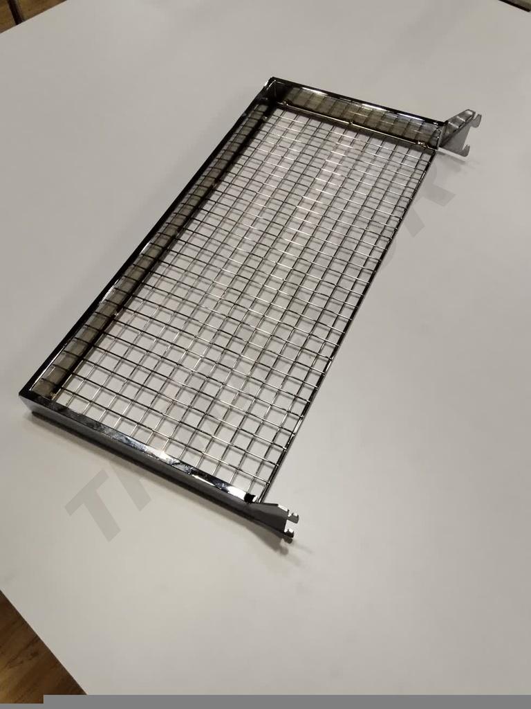 单边脚电镀方管单层层板架带网格Estante Simple con Malla para cremallera 60X30cm 40X10cm 10undes/caja