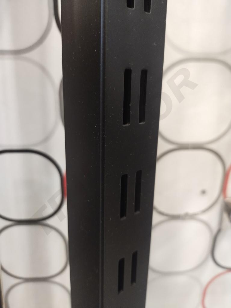 Square Tube Black Zipper System 3M 38X38mm